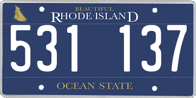 RI license plate 531137