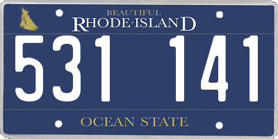 RI license plate 531141