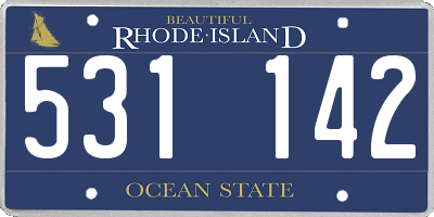 RI license plate 531142