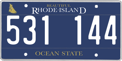 RI license plate 531144