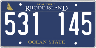 RI license plate 531145