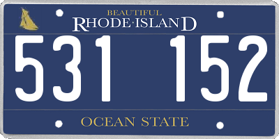 RI license plate 531152