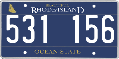 RI license plate 531156