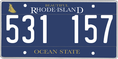 RI license plate 531157