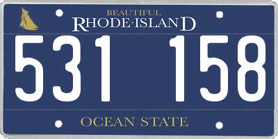 RI license plate 531158