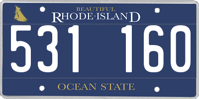 RI license plate 531160