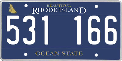 RI license plate 531166