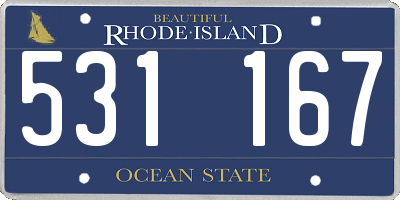 RI license plate 531167
