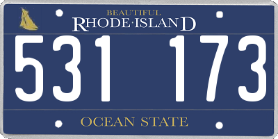 RI license plate 531173