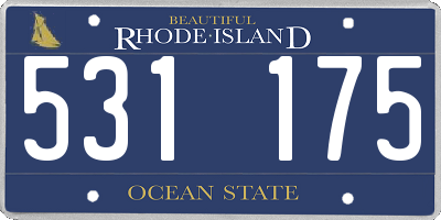 RI license plate 531175