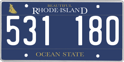 RI license plate 531180