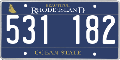 RI license plate 531182