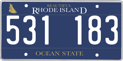RI license plate 531183