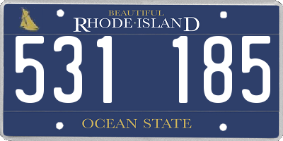 RI license plate 531185