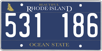 RI license plate 531186