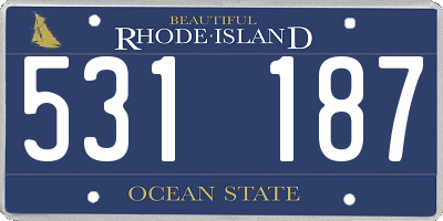 RI license plate 531187