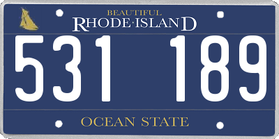 RI license plate 531189