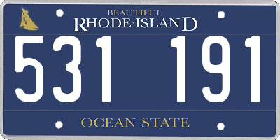 RI license plate 531191
