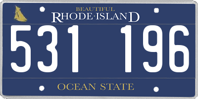 RI license plate 531196