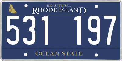 RI license plate 531197