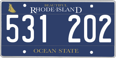 RI license plate 531202