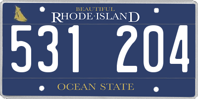 RI license plate 531204