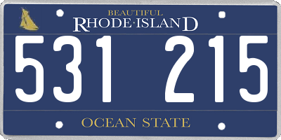 RI license plate 531215