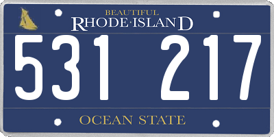 RI license plate 531217