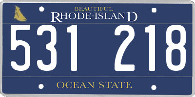 RI license plate 531218