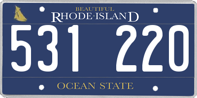 RI license plate 531220