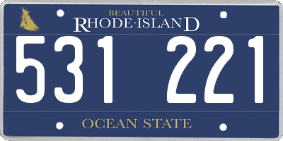 RI license plate 531221