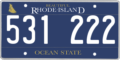 RI license plate 531222