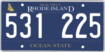 RI license plate 531225