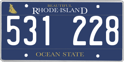 RI license plate 531228