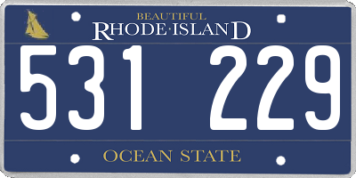 RI license plate 531229