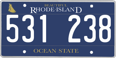 RI license plate 531238