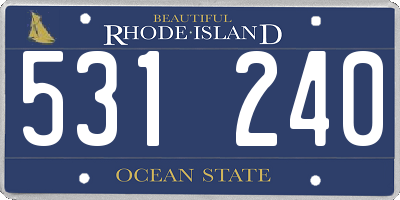 RI license plate 531240