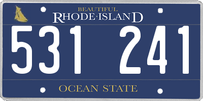 RI license plate 531241