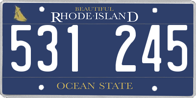 RI license plate 531245