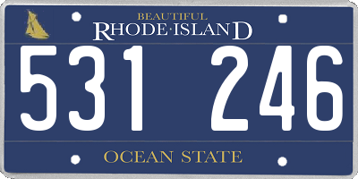 RI license plate 531246