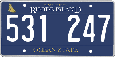 RI license plate 531247