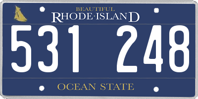 RI license plate 531248