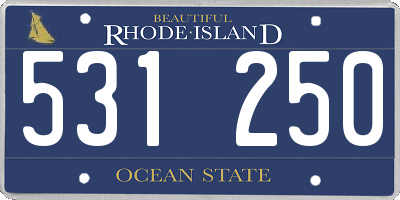 RI license plate 531250