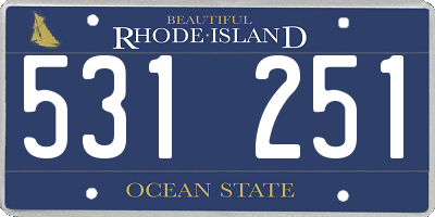 RI license plate 531251