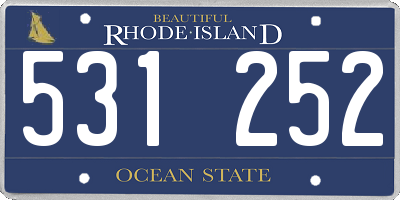 RI license plate 531252