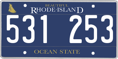RI license plate 531253