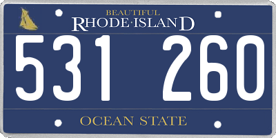 RI license plate 531260