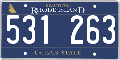 RI license plate 531263