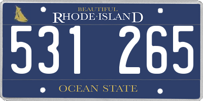 RI license plate 531265