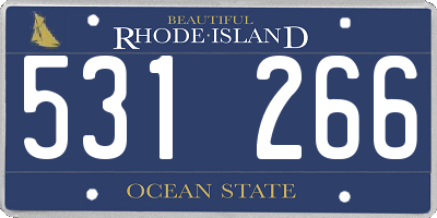 RI license plate 531266